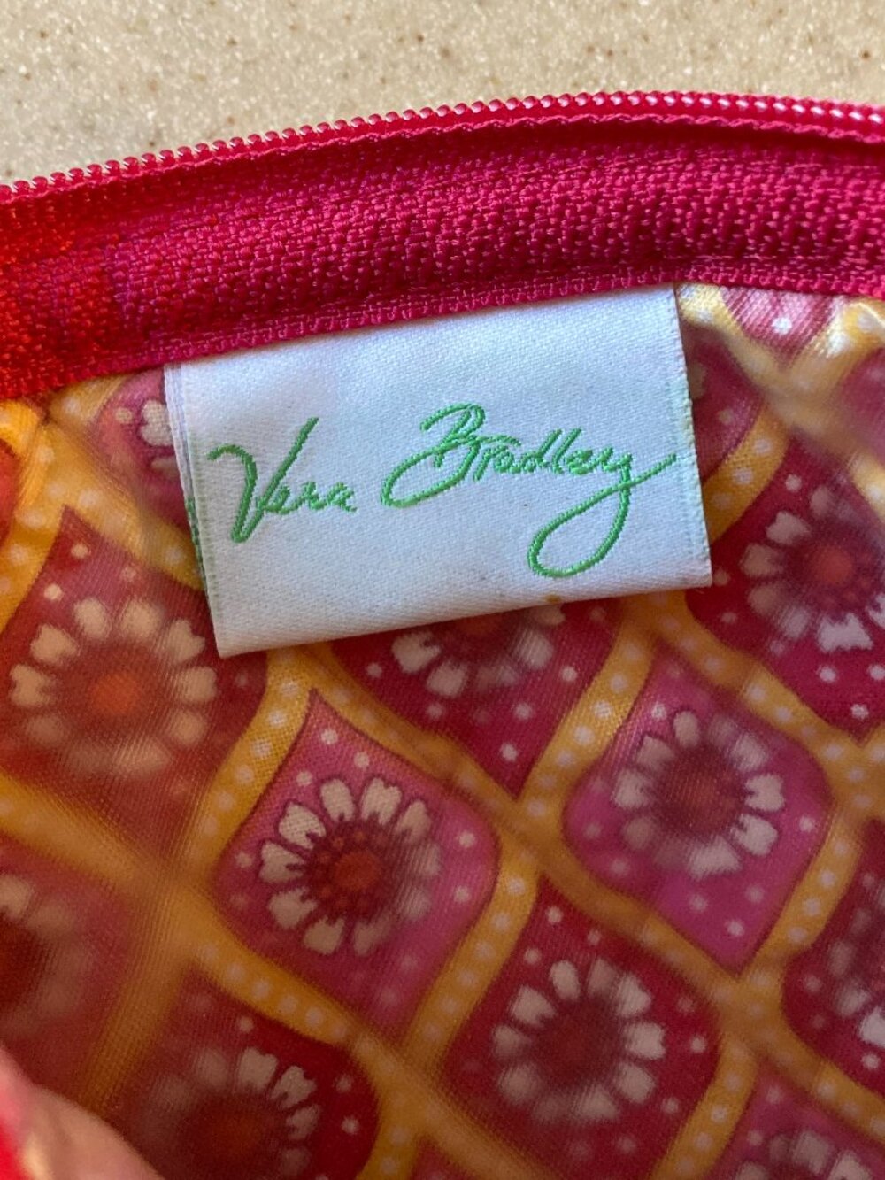 Vera Bradley Cosmetic Bag in Raspberry Fizz - Picture 6 of 8